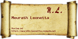 Meurath Leonetta névjegykártya